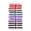 Bohemian cross bracelet set with 12 pieces in red, blue, purple and black heishi beads - SY0300-1 (12 Pieces Set-Mixed Colors)