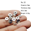 Macro detail of 8mm S925 sterling silver spacer beads with engraved logo for DIY jewelry - 12# (Diameter 8mm/Stamped)