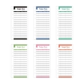 12 Hojas De Tarjetas De Presupuesto De Efectivo