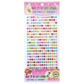 Colorful round acrylic rhinestone stickers for DIY crafts in pink card packaging - 5mm Colorful Rhinestones (300pcs)