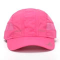 Quick-dry breathable pink sports baseball cap with laser-cut holes and side mesh panels - Pink Quick Dry Brand Style (E6)