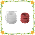 3-laags ronde kerstboom siliconen mal met roodbruin harsvoorbeeld en afmetingen - Kerstboom opbergdoos - Bodem / Helder Wit