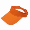 Adjustable orange cotton sun visor hat with velcro strap for outdoor sports - Orange