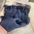 Dark blue silk wool scarf with metallic gold vertical stripes and sparkling sheer fabric - Navy Blue