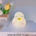 Cute duck night light in translucent milky white with soft yellow beak for desktop decor - Cute Duck