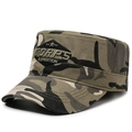Camouflage flat top cadet cap with Corps Expedition embroidery and curved visor - Adjustable / Letter Camouflage