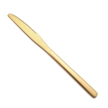 Coltello da bistecca dorato in acciaio inossidabile lucidato con lama seghettata - Coltello da Tavola Oro