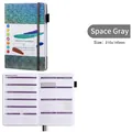 Space gray A5 undated weekly planner with shimmering cover and elastic band - Single / Space Gray