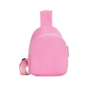 Pink minimalist chest bag for kids featuring durable waterproof nylon and adjustable strap - Pink