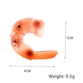 Realistic PVC shrimp tail model in orange gradient, 5cm x 4cm fake food display prop - Roasted Large Shrimp Meat (Plain)