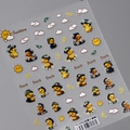 3D cute yellow duck nail art stickers with sunshine and cloud patterns TS-3392 - TS-3392 Elegant Little Yellow Duck