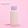 350ml ivory white stainless steel vacuum flask with a lavender ball-shaped cap - Ivory White Body with Lavender Ball Lid