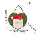 Green felt Christmas heart gift bag with 3D Santa Claus and holiday holly decorations - Santa Claus Style (Green)