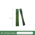 Grüne künstliche Blumenstiele aus Draht 25,5cm Länge 100 Stück für Bastelarbeiten DIY - Nr. 2 Blumenstiel 25,5 cm (100 Stück)
