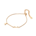 Bracciale dorato 18KGP con ciondolo a stella e scritta Lucky su sfondo bianco puro - Oro Rosa (KB113839-KSP)