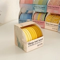 High elastic seamless ponytail holder set in vibrant spring cherry pink gradient tones - 1011B Yellow Gradient (9 Pcs Boxed)