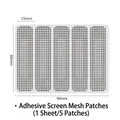 Schwarze selbstklebende Fliegengitter-Reparaturflicken 90x60mm mit 5 Streifen - Schwarze Streifen-Flicken (1 Blatt/5 Streifen)