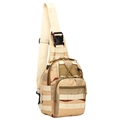 Tactical sling chest bag in camouflage pattern with MOLLE webbing and adjustable strap - Tri-Color Desert Camouflage
