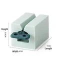 Handmatige plastic tandpastapers in groen met draaihendel en afmetingen van 7x4x3,8cm - Lichtblauw + Donkerblauw