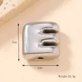Detailed macro view of silver bubble letter E pendant showing dimensions and 22.3g weight - Silver/Steel (E) (Large)