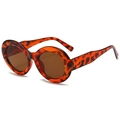 Vintage-Sonnenbrille mit klassischem Bernstein-Schildpatt-Rahmen und braunen Gläsern - Schildpatt Rahmen