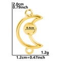 Tabla de tallas detallada del colgante de luna dorada con altura 2,0 cm y anchura 1,2 cm - Dorado