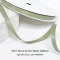 Matte finish ribbon in spring moss green #567, 6mm width for gift wrapping - 0.6CM Wide * 25 Yards / Moss Green