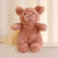 Soft pink plush pig toy made of premium long-pile plush for home comfort decor - Forest Pig / 25cm
