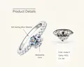 Elegant 2-carat Moissanite ring in 925 sterling silver with a classic 4-prong setting - US Size 4.5 / Silver (0.8ct)