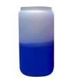 Sublimation 12oz gefrostetes Glas mit blauem Farbverlauf und weißem Rand oben - 16OZ Kaltwechsel - Blau