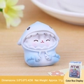 Mini statuetta in resina di gatto squalo blu chiaro per scrivania con scatola - Stile B Mini Gatto Squalo