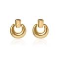 Orecchini a battente placcati in oro 18 carati da donna con un design minimalista ed elegante - Picchiotto (B223) / Oro