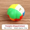 Multicolor pumpkin-shaped plastic Luban puzzle ball toy for kids with 4.5x4cm dimensions - Pumpkin