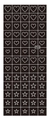 Nail art sticker P03 featuring white heart and star patterns on a black background - 3# (P03 Heart/Star)