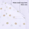 Detail of white tissue paper with 2cm gold dots for floral bouquet packaging - White Gold Big Dots
