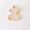 Detailed close-up of a resin bear pendant with gold star accents and crystal details - 3D Bear*Gold