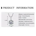 Classic S925 sterling silver necklace with a 1 carat 6.5mm D color moissanite pendant - Brilliant 4-Prong Gold
