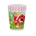Farm theme disposable paper cups with cute animal illustrations for kids birthday parties - Farm Paper Cups