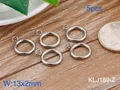 Pack de 5 conectores de anillo en acero inoxidable de 13mm para bisutería artesanal - Color Acero Juego de 5 (13*2mm)