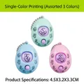 Mini Steen Papier Schaar spelletjes sleutelhanger set in groen, blauw en roze - Ei-vormig Steen Papier Schaar (Monochrome druk)