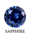 Brilliant round-cut deep blue sapphire stone variant for elegant fashion jewelry settings - US 7 / Rose Gold - September (Sapphire Blue)