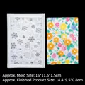 Molde de silicona con flores y girasoles para decoración de pasteles de fondant - Estilo 2 / Transparente