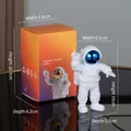 Blue visor astronaut figurine with original box, 10cm height PVC space desktop decor - Small Plated Blue Model A (Color Box)
