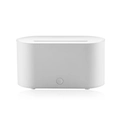 Elegant white ultrasonic flame aroma diffuser with colorful LED light for desktop office - White