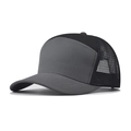 Classic two-tone trucker hat in dark grey and black with breathable mesh and structured crown - Dark Grey/Black Patchwork