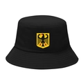 Black bucket hat with German federal eagle coat of arms design for summer - M / 12# German Eagle - Black