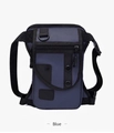 Sac de jambe tactique bleu en tissu imperméable avec sangles réglables pour la randonnée - Style Enduit Bleu