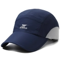 Quick-dry mesh baseball cap in navy blue and grey with embroidered SDSRUI logo - Adjustable / Navy Blue