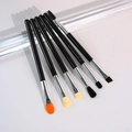Set professionale da 6 pennelli trucco occhi con manici neri e setole sintetiche di alta qualità - Set di 6 Pennelli Trucco Occhi