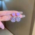 Purple Double Round Zirconia Style (10#)